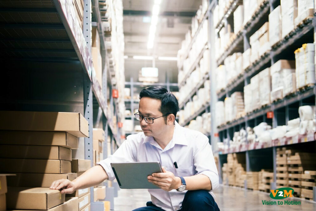 checking goods at warehouse