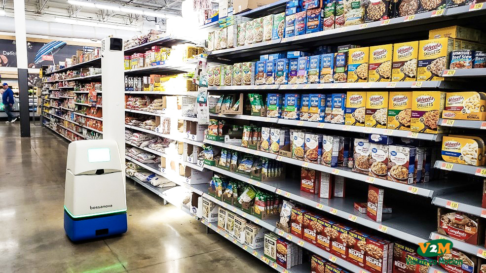 modern technology at work in a grocery store